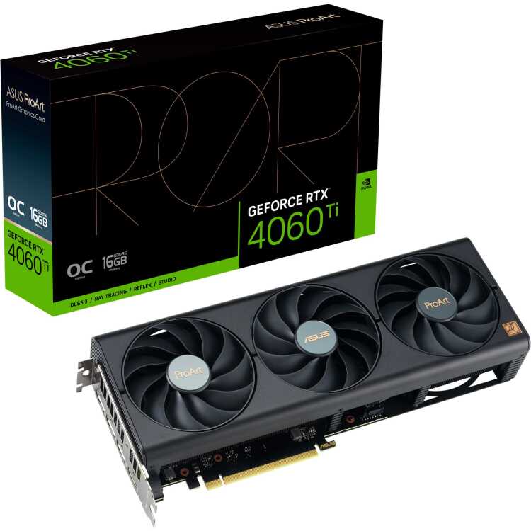 ASUS ProArt GeForce RTX 4060 Ti 16GB grafische kaart 1x HDMI, 3x DisplayPort, DLSS 3