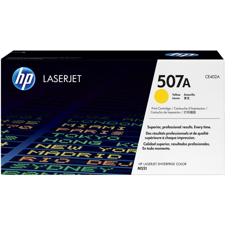 HP 507A gele LaserJet tonercartridge (CE402A) toner Geel