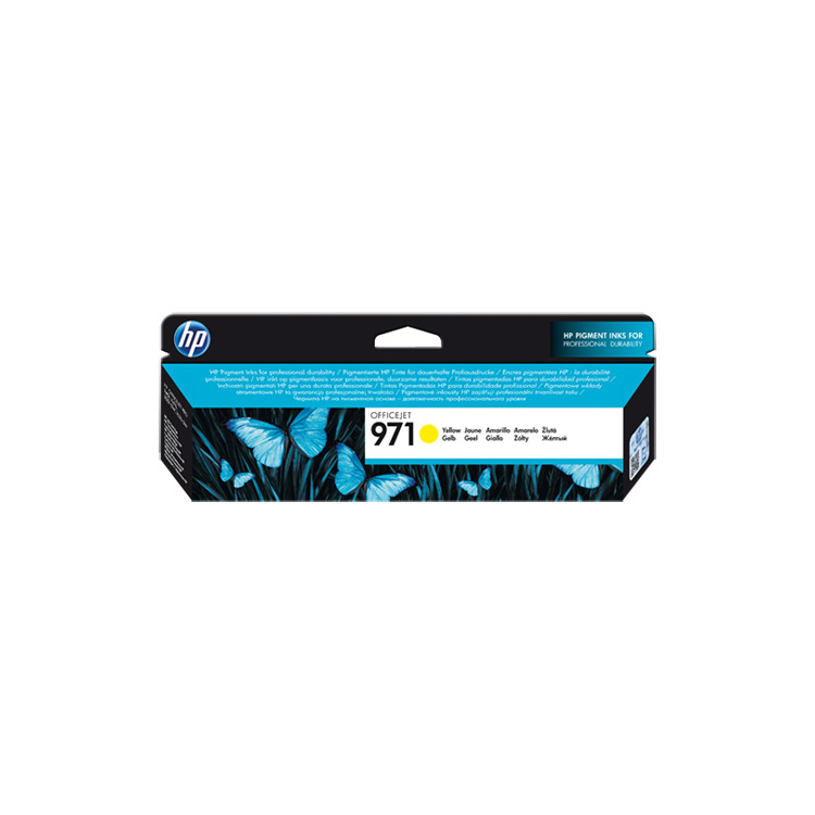 HP 971 OfficeJet Inktcartridge inkt CN624AE, XL, Geel