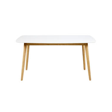 Eetkamertafel Ulfborg - wit - 80x150x75,5 cm - Leen Bakker