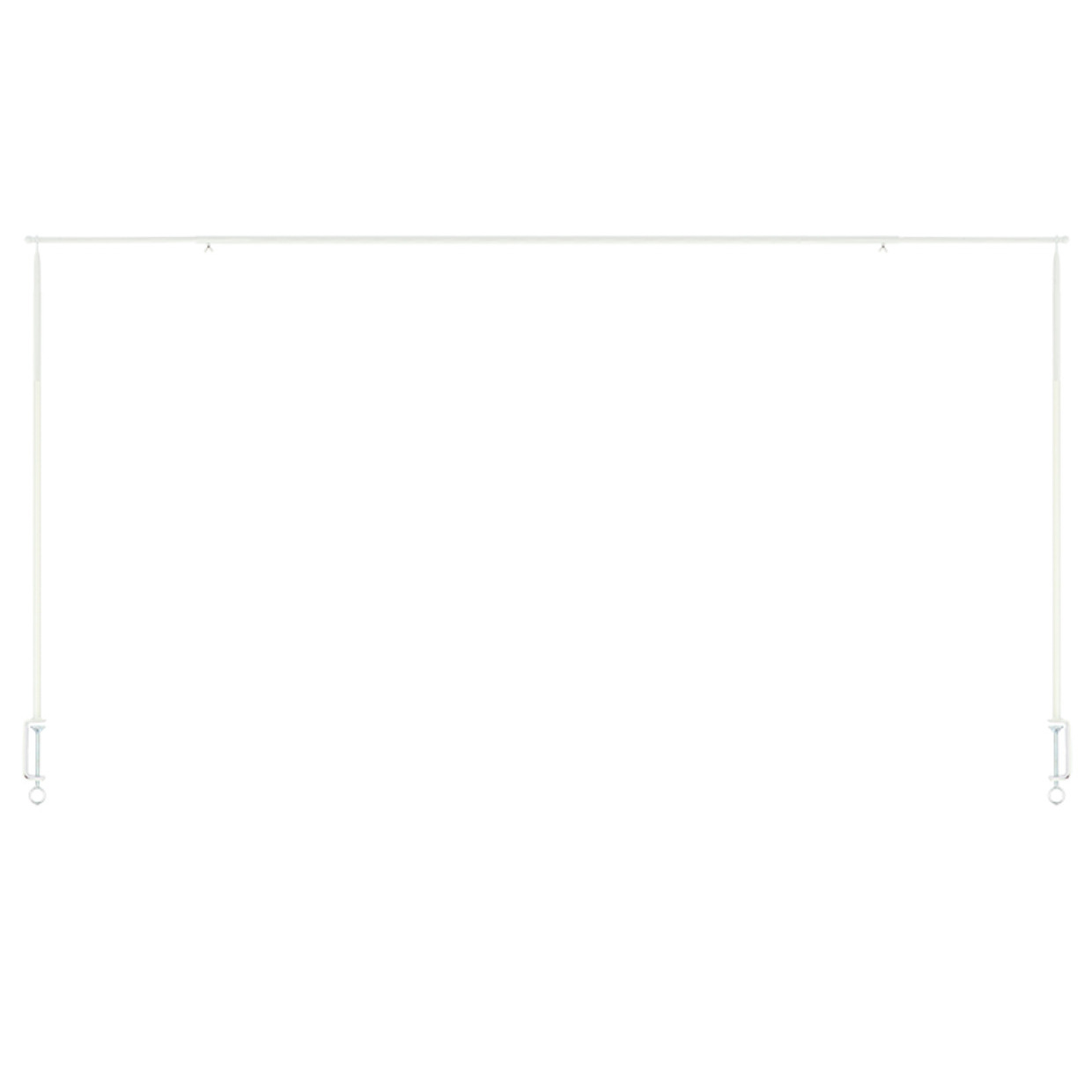 Tafelklem/tafelhaak - wit - staal - verstelbaar - 117-211,5 x 3,7 - 110,5 cm -