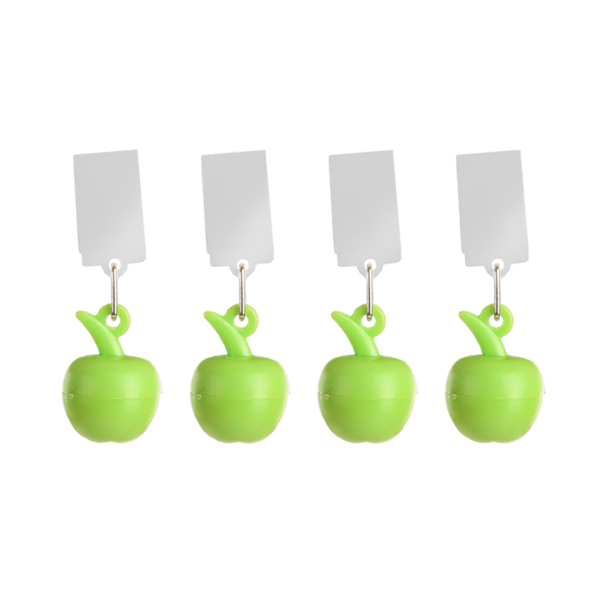 Tafelkleedgewichten appels - 4x - groen - kunststof - voor tafelkleden en tafelzeilen -
