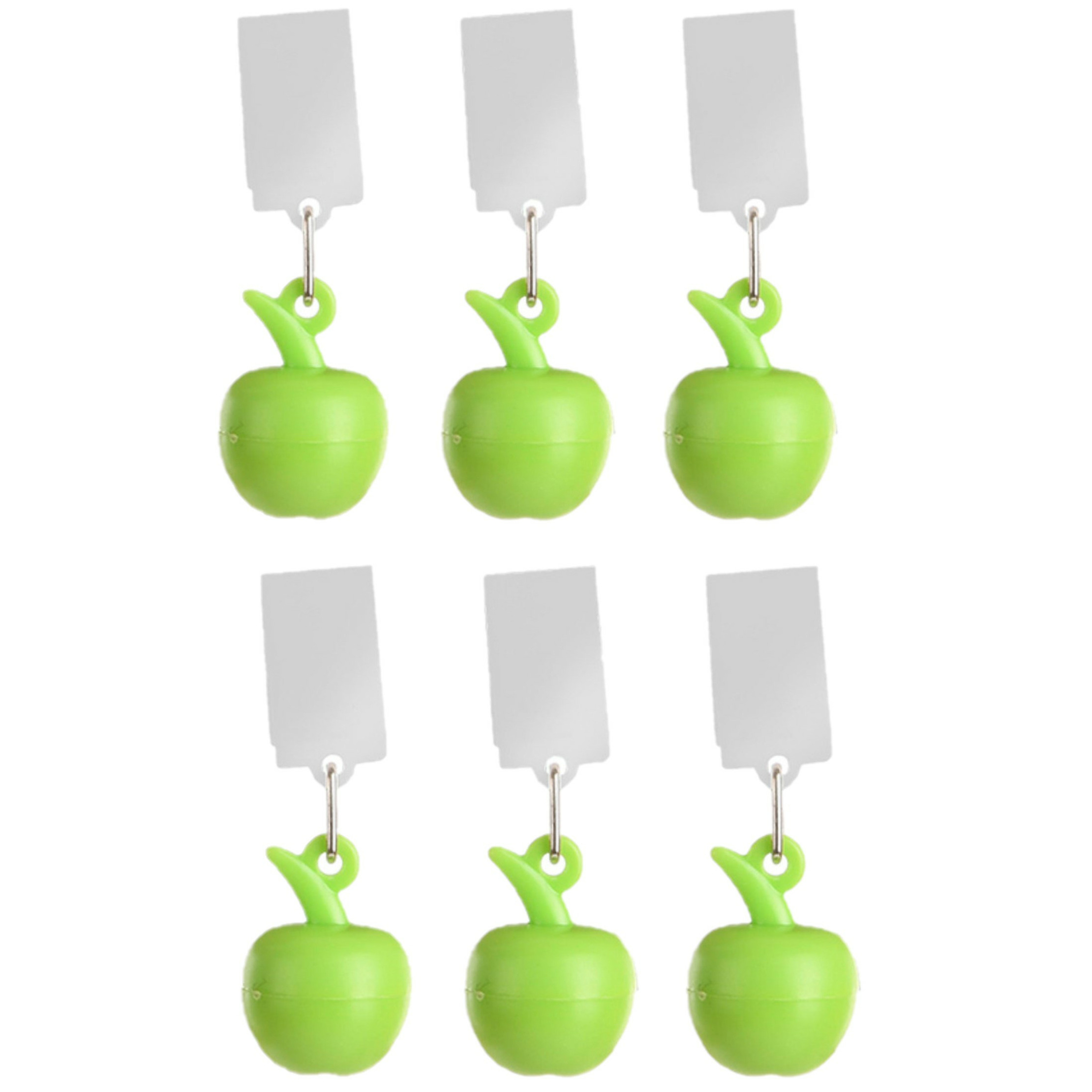 Tafelkleedgewichten appels - 12x - groen - kunststof - voor tafelkleden en tafelzeilen -