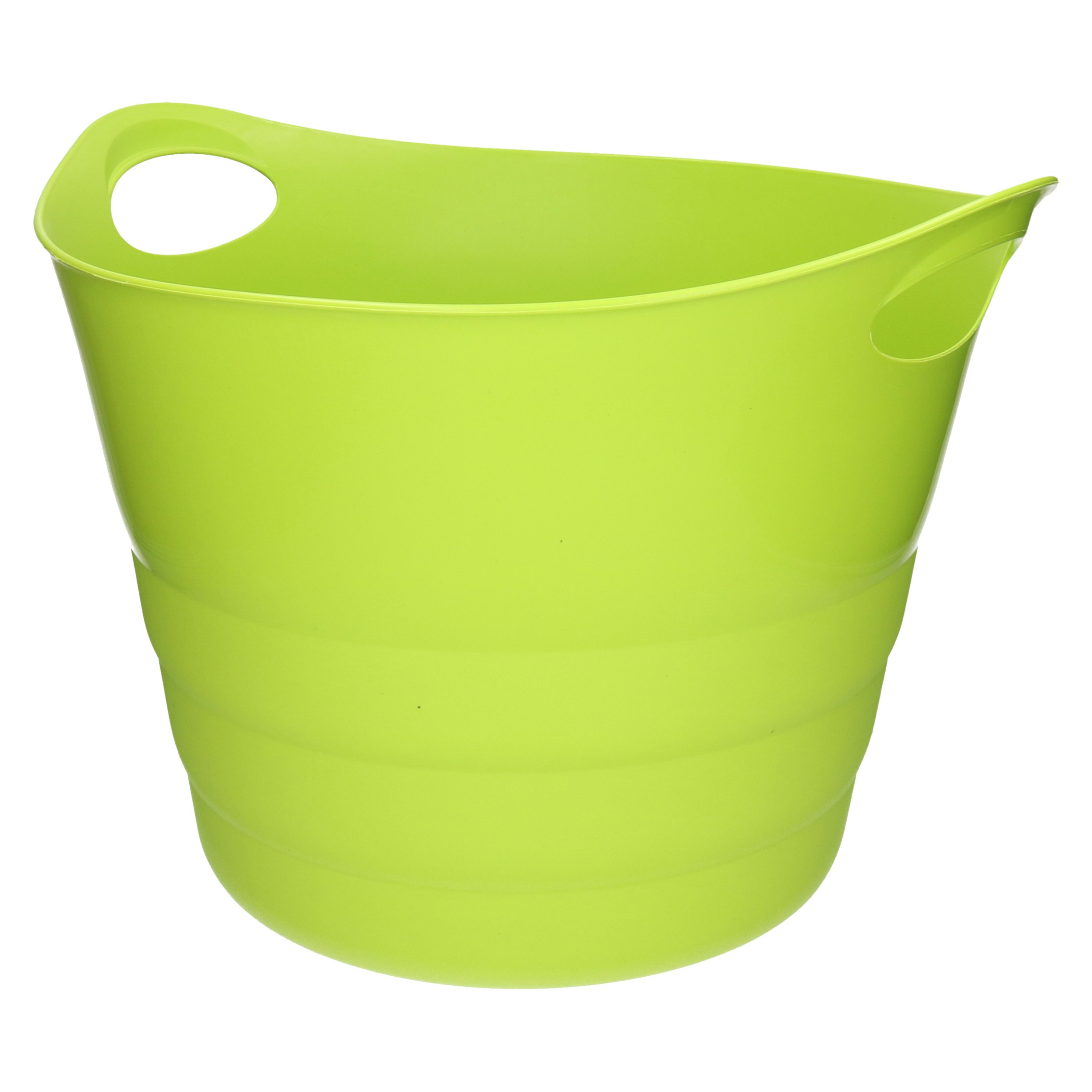 Flexibele emmer - groen - 43 liter - kunststof - 45 x 38 cm -