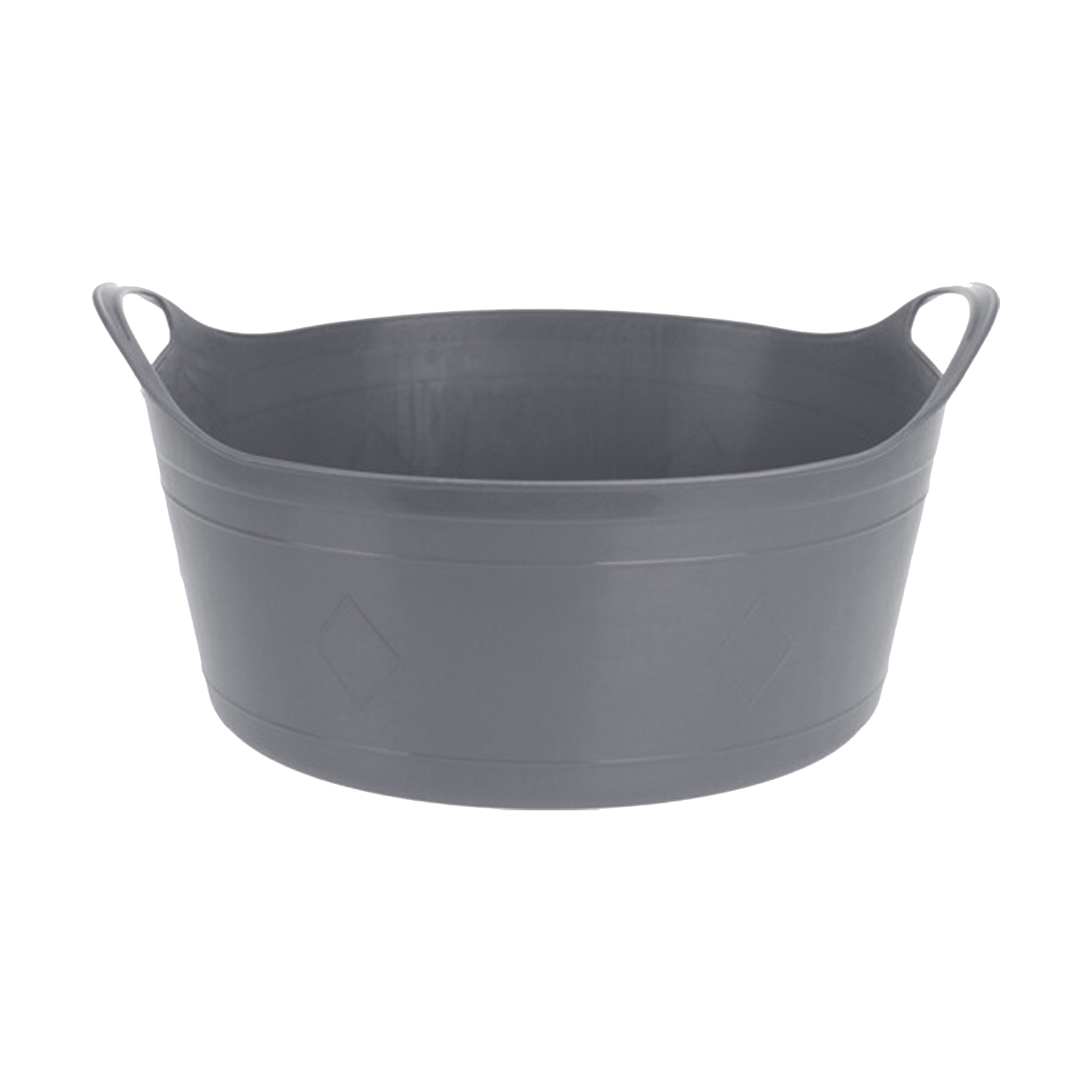 Flexibele emmer - grijs - 15 liter - kunststof - 39 x 17 cm -