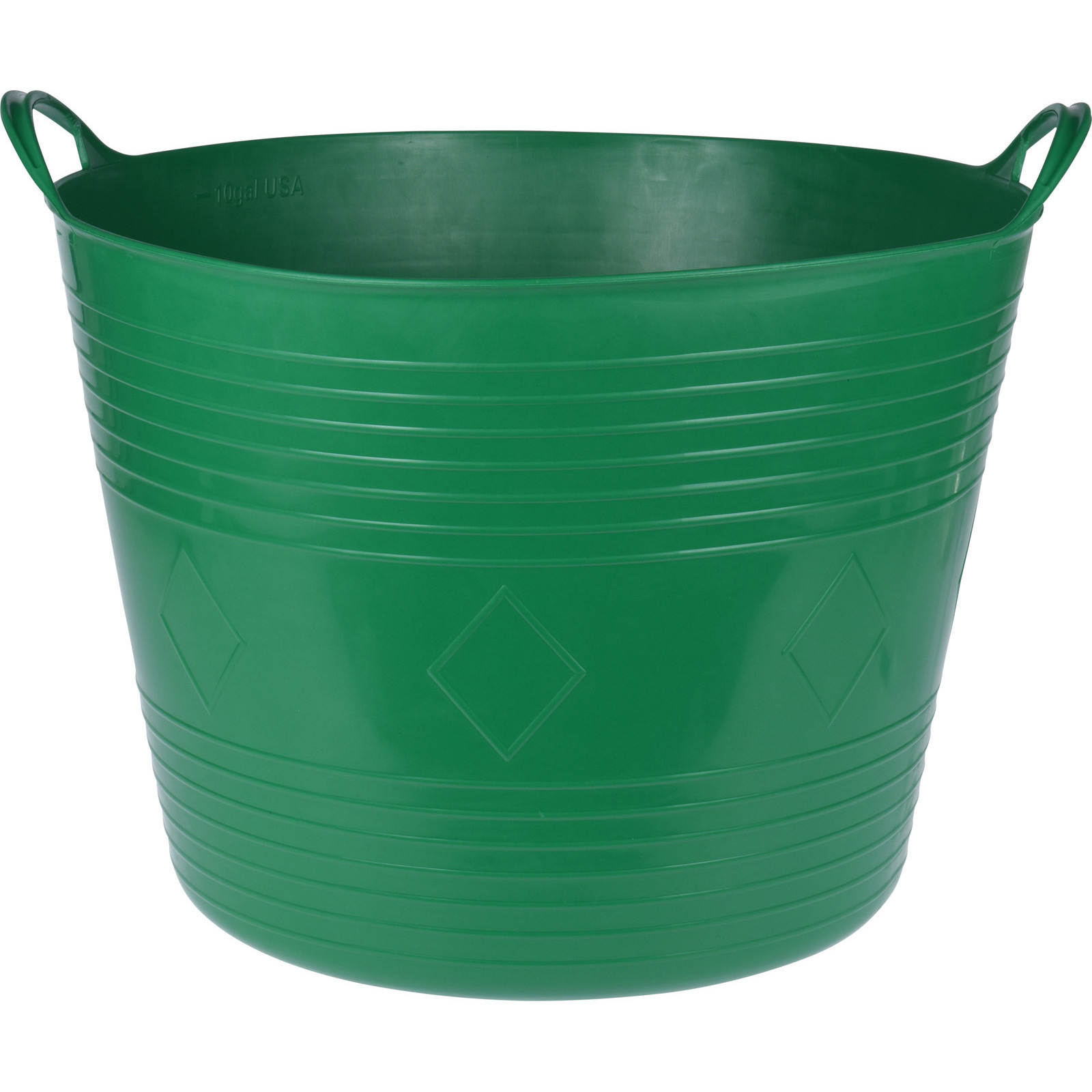 Flexibele emmer - donkergroen - 40 liter - kunststof - 45 x 37 cm -