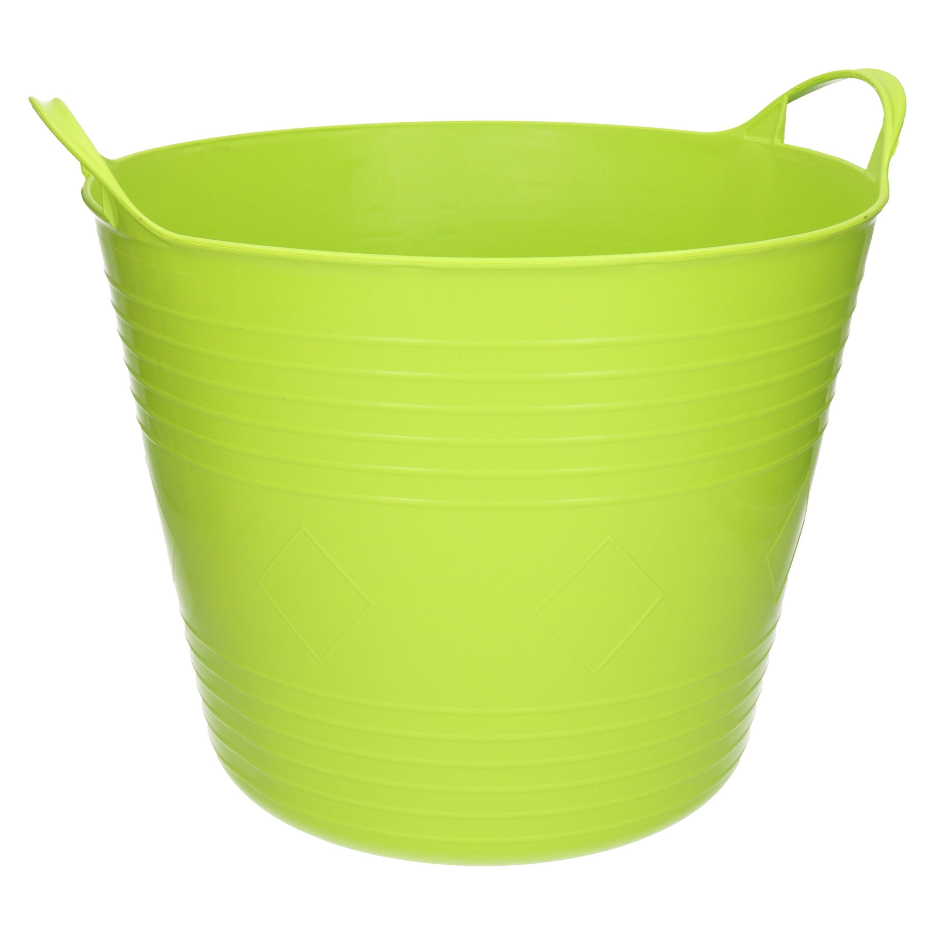 Flexibele emmer - groen - 27 liter - kunststof - 40 x 35 cm -