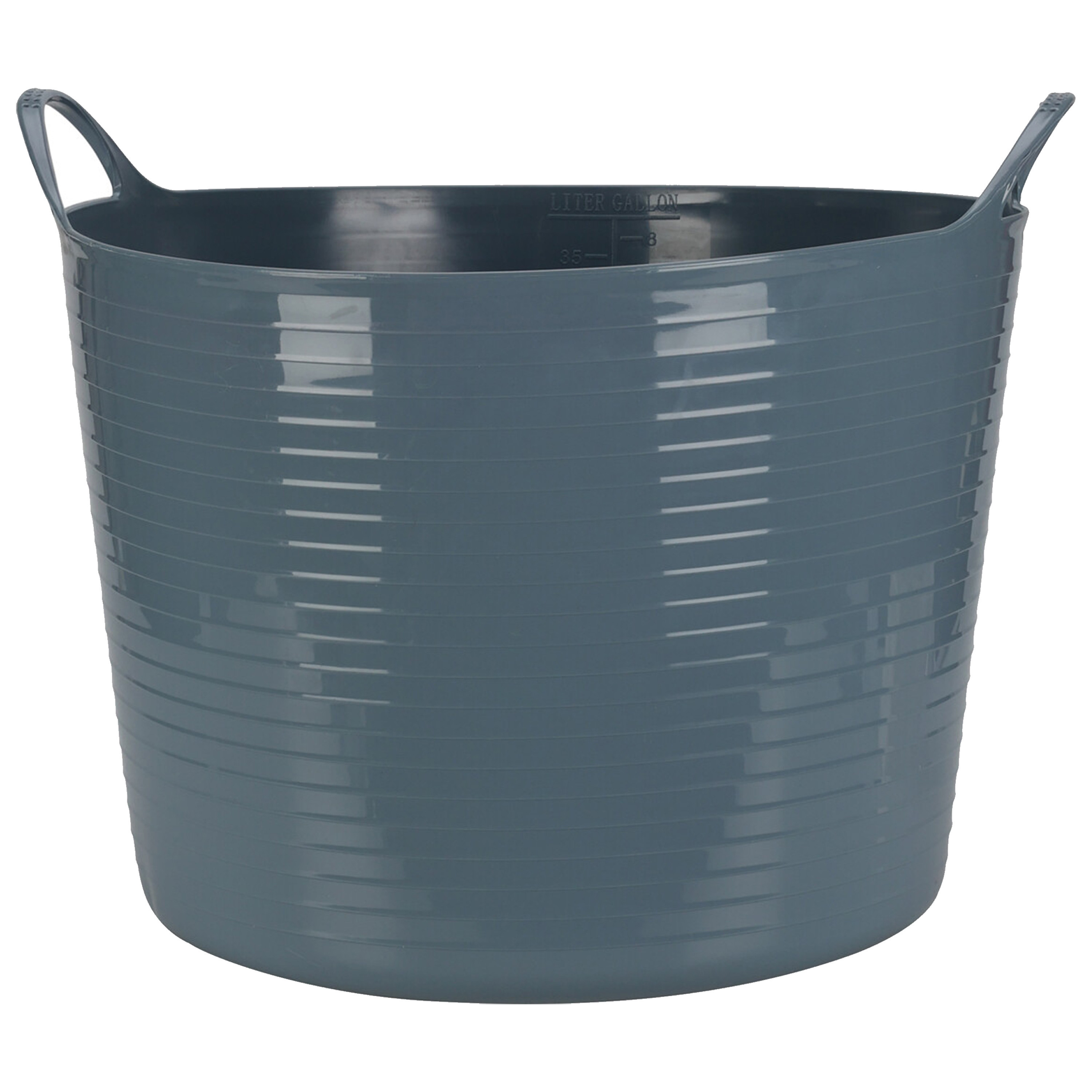 Flexibele emmer - blauw - 42 liter - kunststof - 45 x 37 cm -