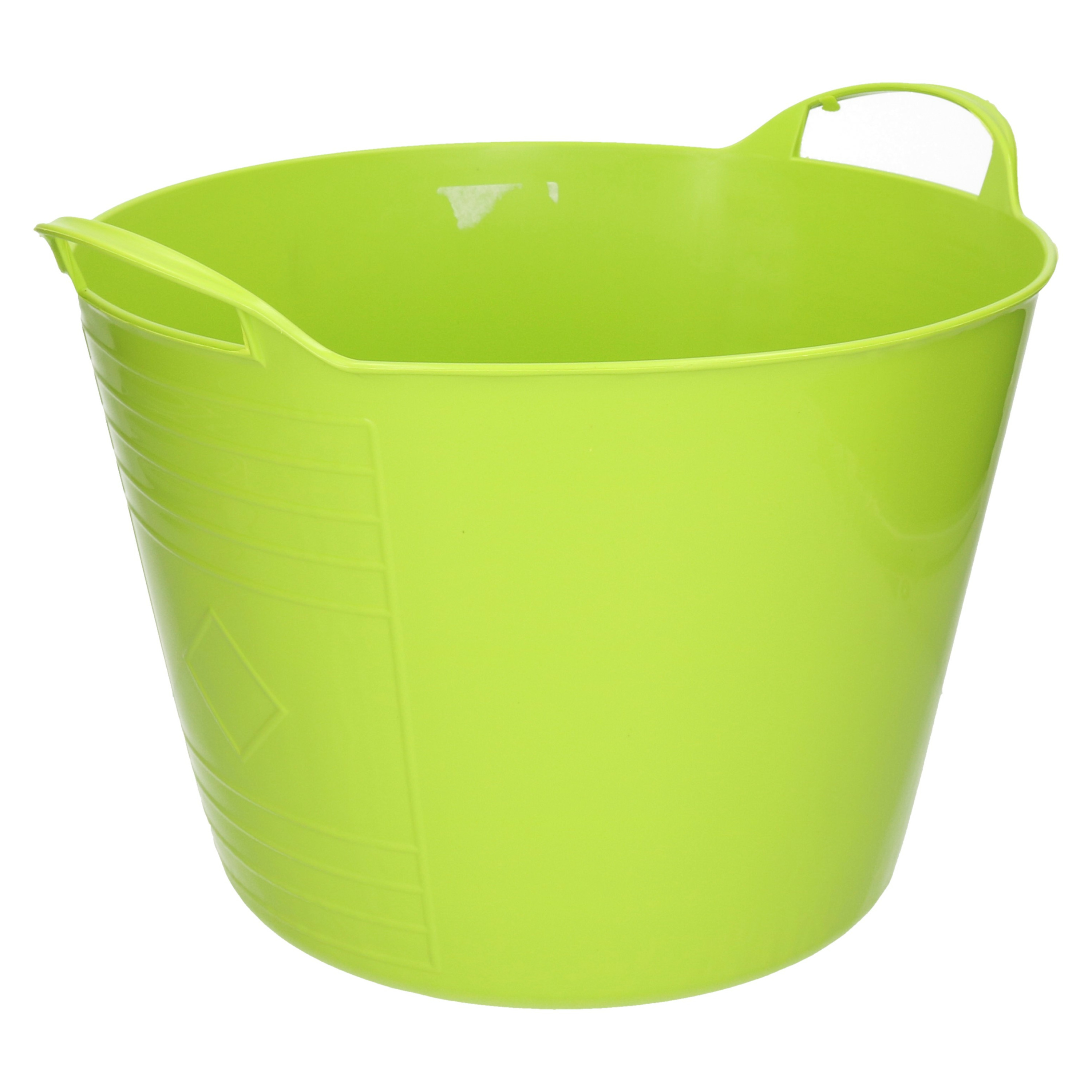 Flexibele emmer - groen - 15 liter - kunststof - 35 x 29 cm -