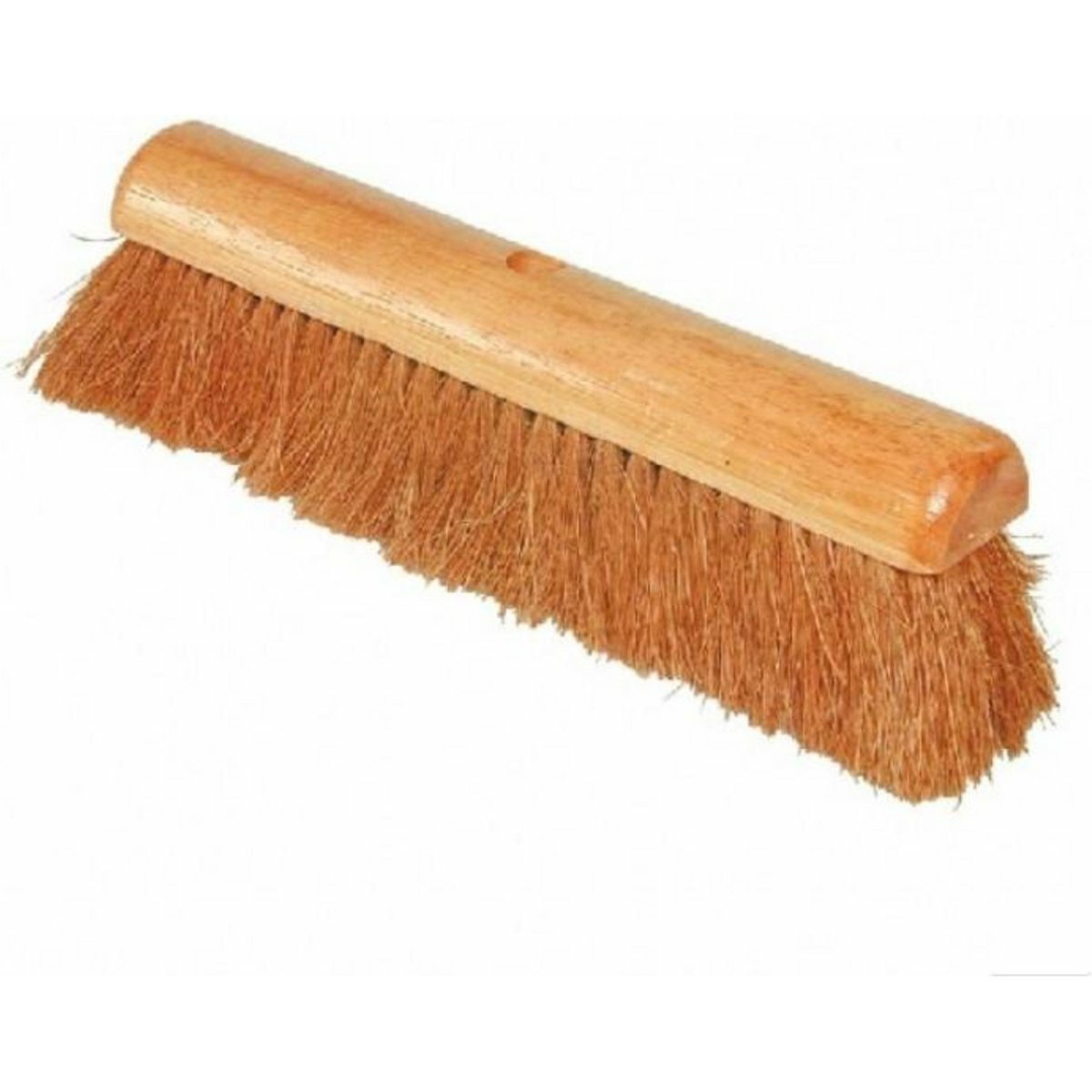 Bezemkop binnen - bruin - hout - kokos borstelharen - 28 cm -