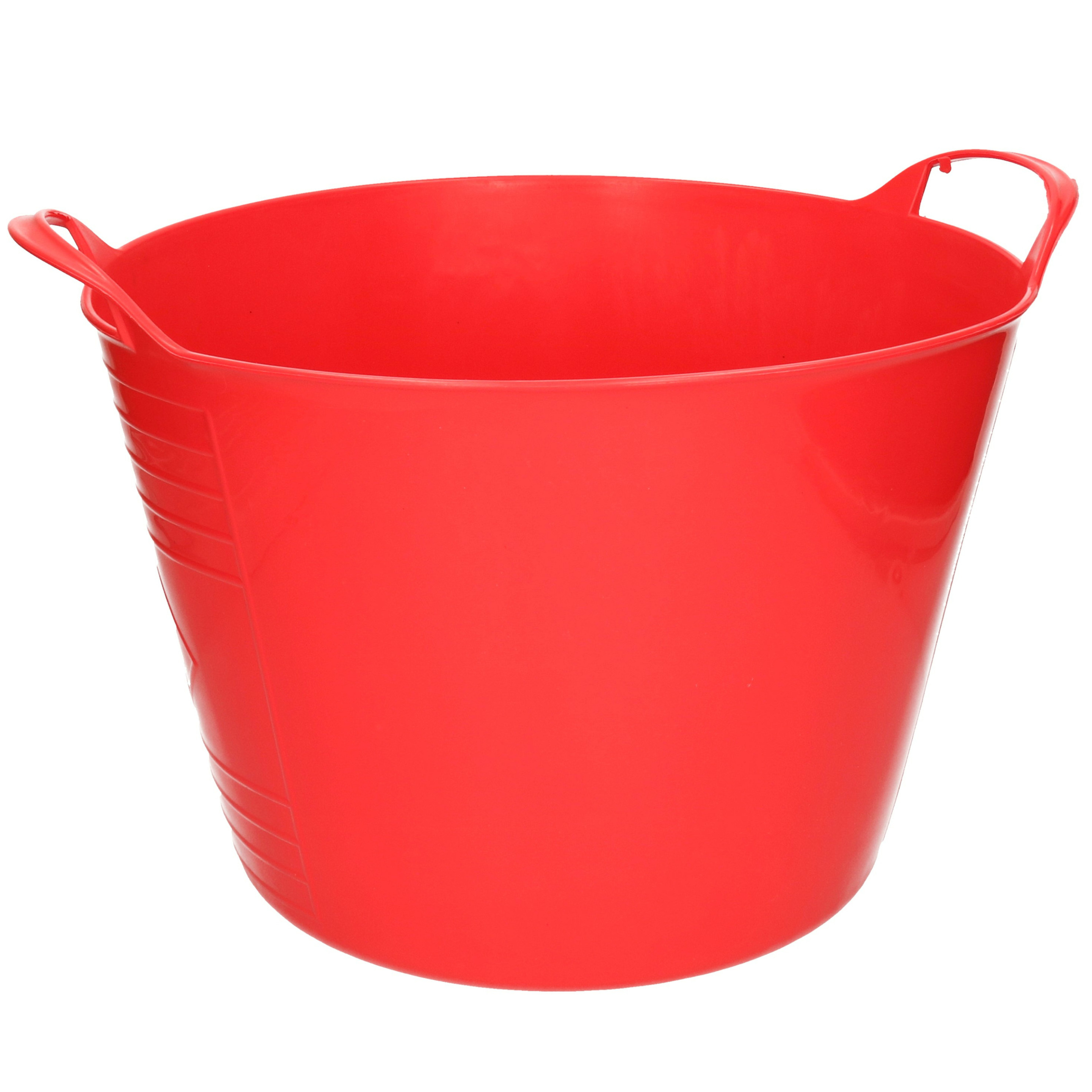 Flexibele emmer - rood - 15 liter - kunststof - 35 x 29 cm -