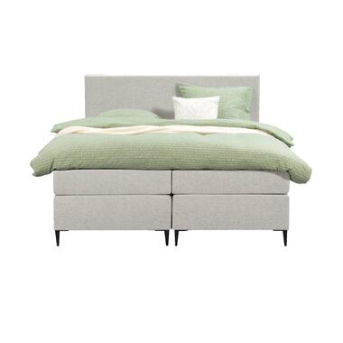 Boxspring Liv egaal - ecru - 160x200 cm - slanke poot - Leen Bakker