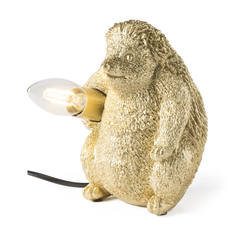 Tafellamp egel - goud - 18 cm