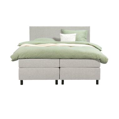 Boxspring Liv egaal - ecru - 180x200 cm - ronde poot - Leen Bakker