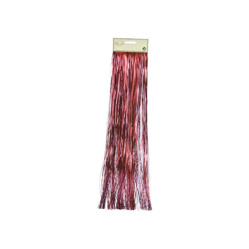 1x zakjes lametta golvend engelenhaar rood 50 x 500 cm -