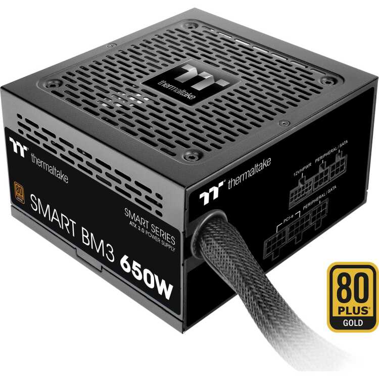 Thermaltake Smart BM3 Bronze 650W voeding 4x PCIe, 1x 12VHPWR, Kabel management