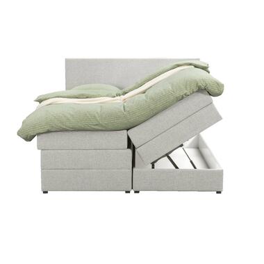 Boxspring met opbergruimte Liv egaal - ecru - 180x200 cm - Leen Bakker