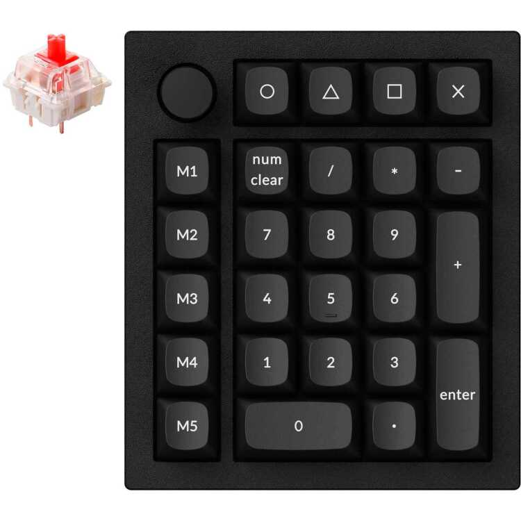 Keychron Q0+ numpad Gateron G Pro Red, RGB leds, Hot-swappable