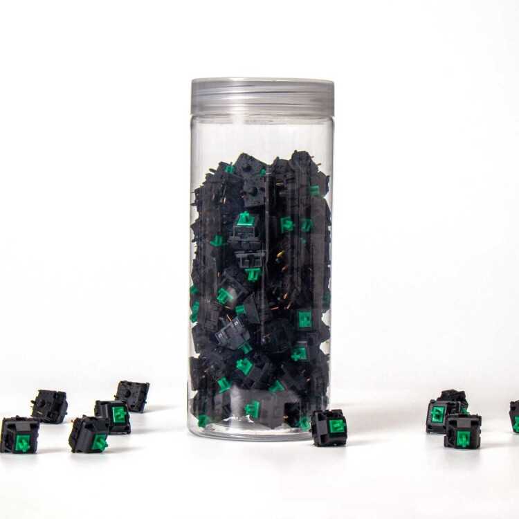 Keychron Gateron KS-3X Full Black Green keyboard switches 110 stuks