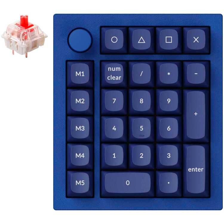 Keychron Q0+ numpad Gateron G Pro Red, RGB leds, Hot-swappable