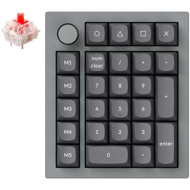 Keychron Q0+ numpad Gateron G Pro Red, RGB leds, Hot-swappable