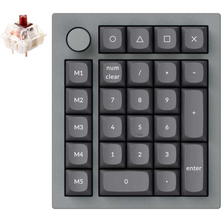 Keychron Q0+ numpad Gateron G Pro Brown, RGB leds, Hot-swappable