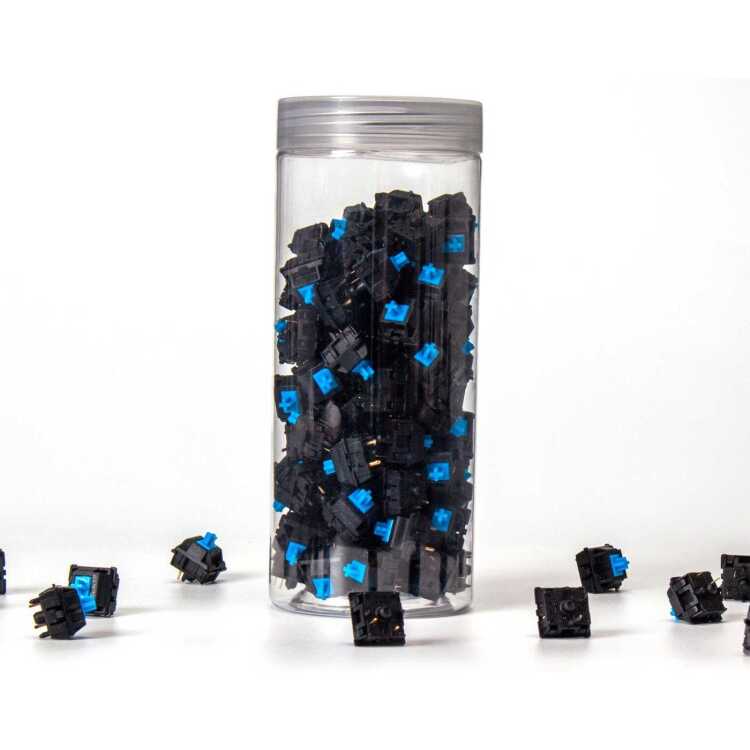 Keychron Gateron KS-3X Full Black Blue keyboard switches 110 stuks