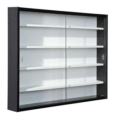 Vitrine Compilati - zwart/wit - 60x80x9,5 cm - Leen Bakker