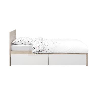 Bed Tempo incl. ladenset - eikenkleur - 90x200 cm - Leen Bakker