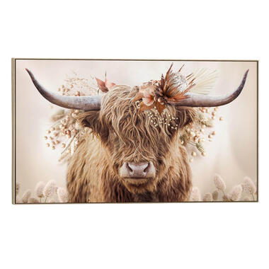 Schilderij Hooglander Bloem - 70x118 cm - Leen Bakker