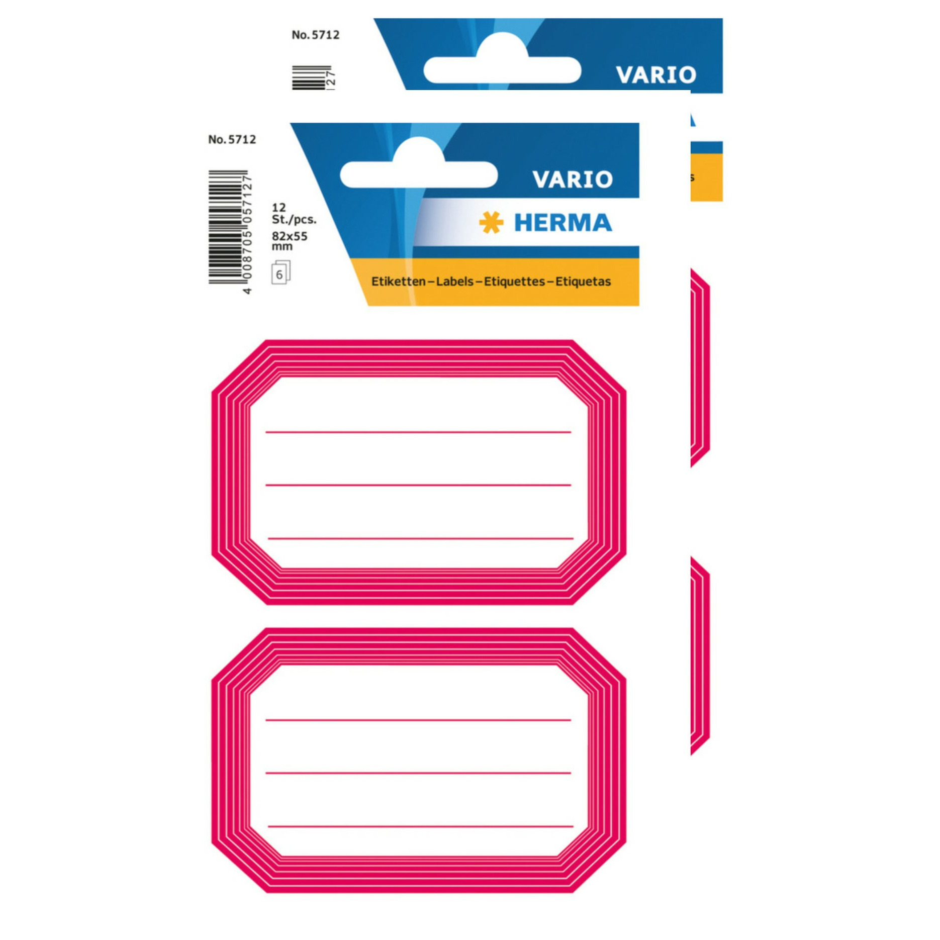 Keuken/voorraadkast etiketten/stickers - 24x - roze/wit -