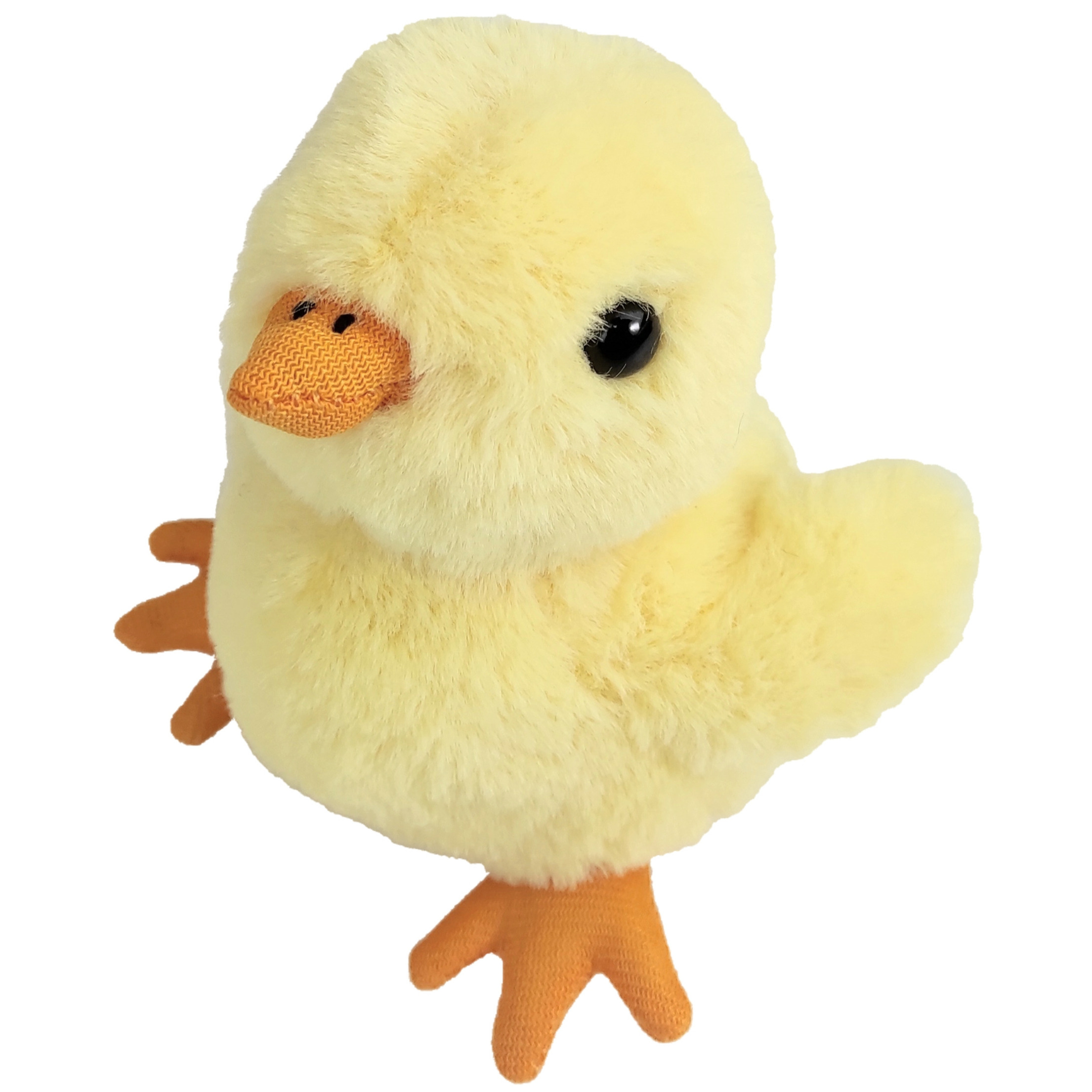 Inware pluche kuikentje knuffeldier - geel - staand - 15 cm -