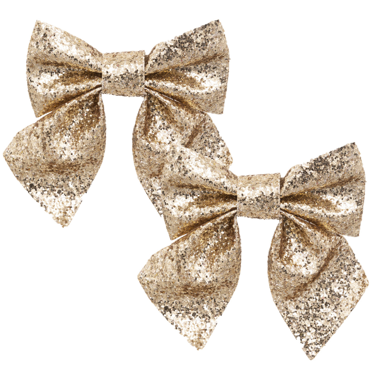 Feeric christmas kerststrikken - 2x - goud - 16 cm -