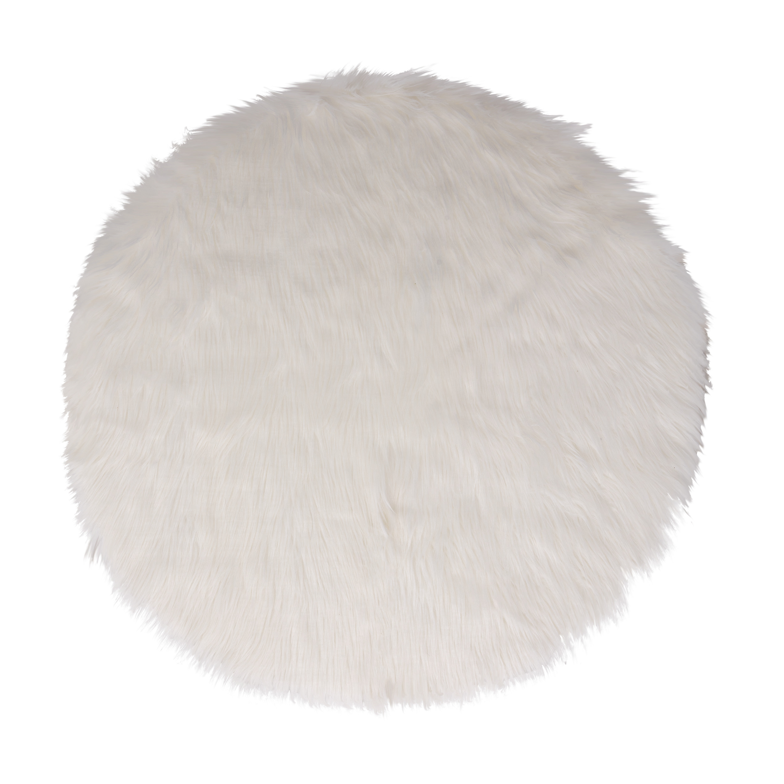 Kerstboomrok/kerstboom kleed - wit bont - D90 cm - polyester -