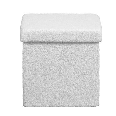 Opbergbox Teddy - opvouwbaar - off-white - 37,5x38x38 cm - Leen Bakker