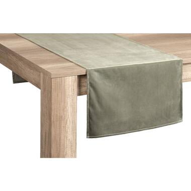 Tafelloper - groen - 50x150 cm - Set van 2 - Leen Bakker