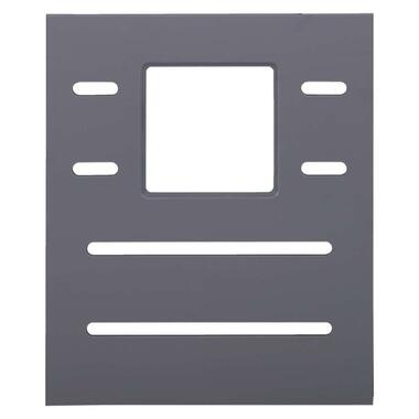 Hutwand Ties - antraciet - met raam (2 stuks) - Leen Bakker