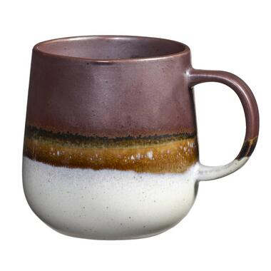 Mok met oor Pippa - Paars - Stoneware - 400 ml - Leen Bakker
