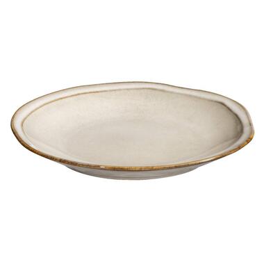 Ontbijtbord Anna - Beige - Stoneware - Ø21 cm - Leen Bakker