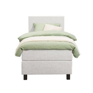 Boxspring Liv egaal - ecru - 90x200 cm - vierkante poot - Leen Bakker