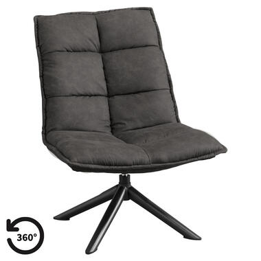 Fauteuil Clayton - antraciet - Leen Bakker