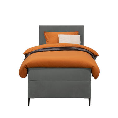 Boxspring Liv egaal - grijs - 90x200 cm - slanke poot - Leen Bakker