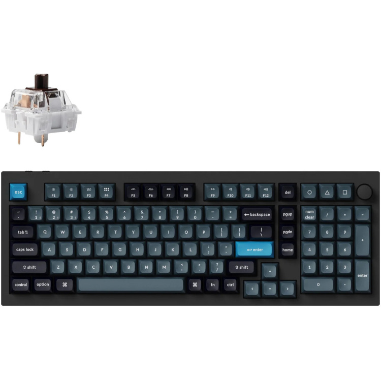 Keychron Q5 Pro-M3 toetsenbord RGB leds, 96%, KSA Double-Shot PBT, hot swap, Bluetooth 5.1, Knob