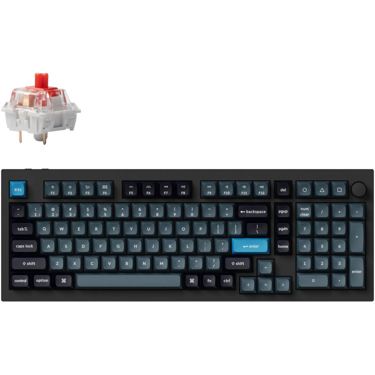Keychron Q5 Pro-M1 toetsenbord RGB leds, 96%, KSA Double-Shot PBT, hot swap, Bluetooth 5.1, Knob