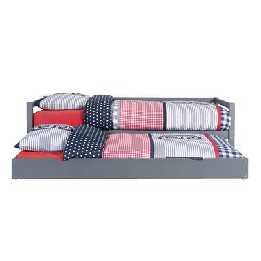 Bed Ties met bedlade - antraciet - 90x200 cm - Leen Bakker