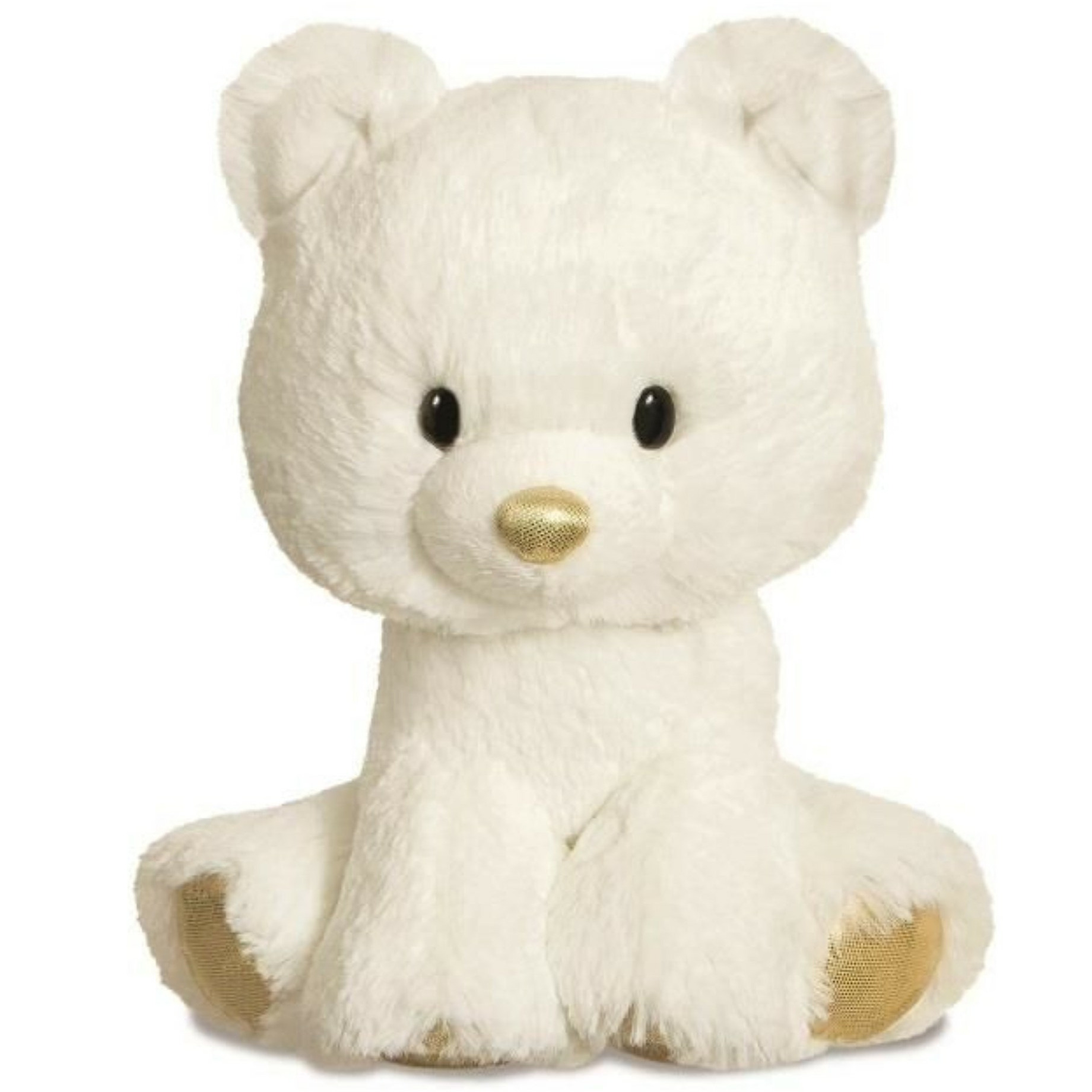 Pluche knuffeldier ijsbeer - wit - 20 cm - pooldieren thema -