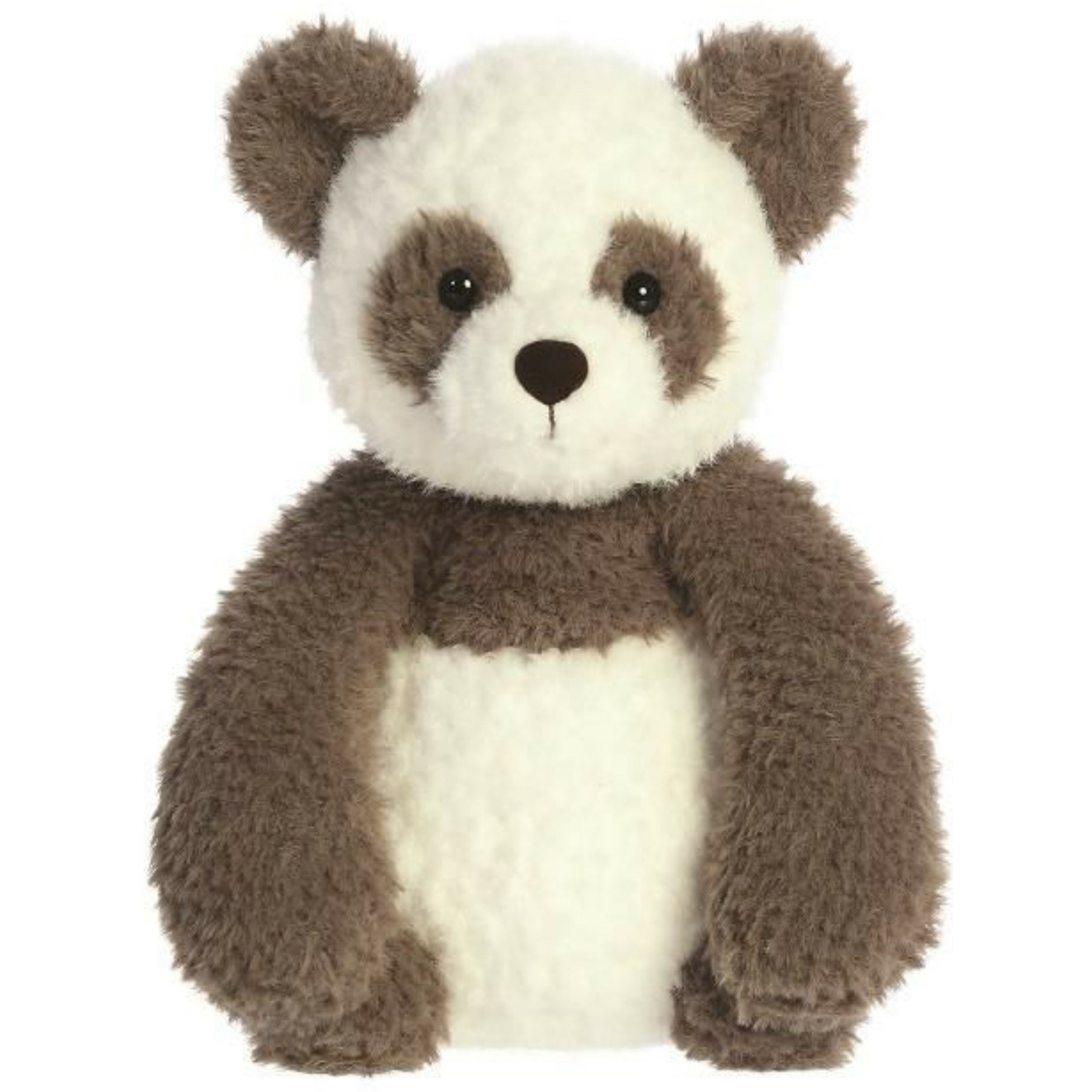 Pluche knuffeldier panda beer - grijs/wit - 27 cm - bosdieren thema -