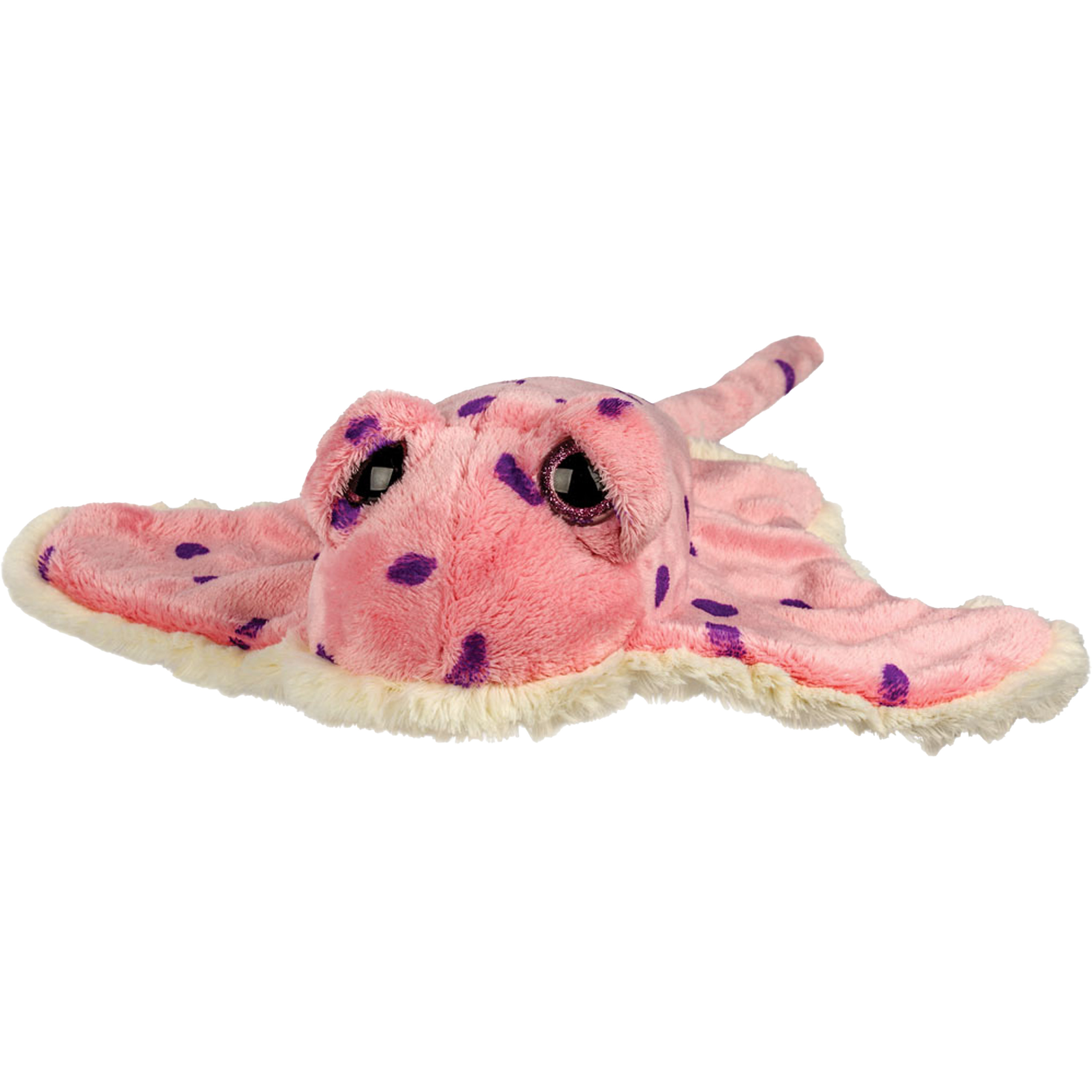 Suki Gifts pluche Pijlstaart Rog knuffeldier - cute eyes - roze - 37 cm -