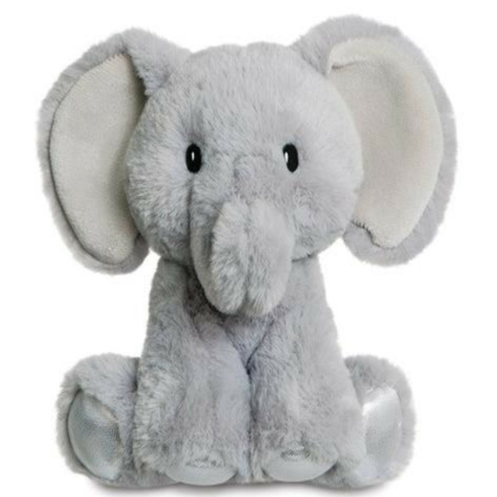 Pluche knuffeldier olifant - grijs - 20 cm - safari dieren thema -