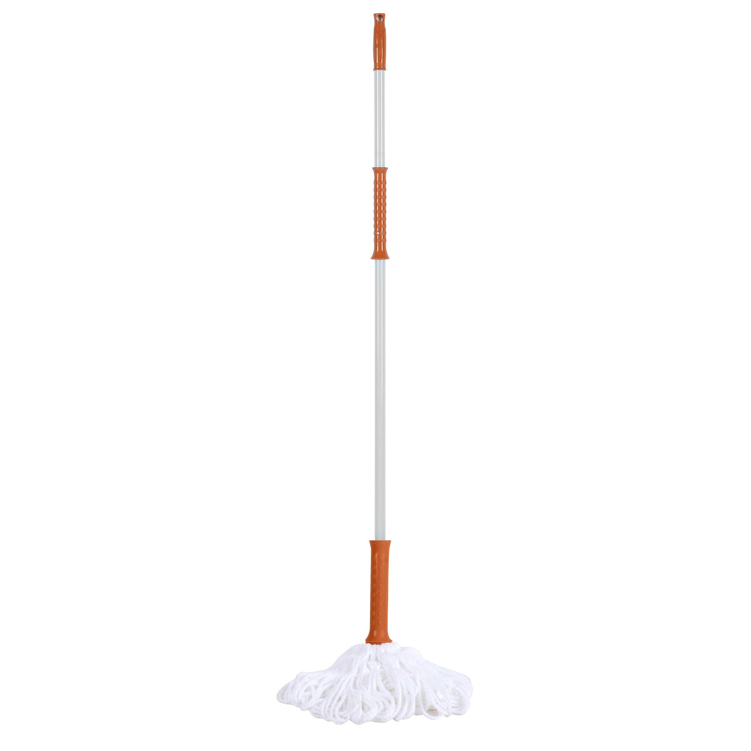 Schoonmaak/dweilen vloermop met telescoopsteel - uitschuifbaar 85 tot 125 cm -